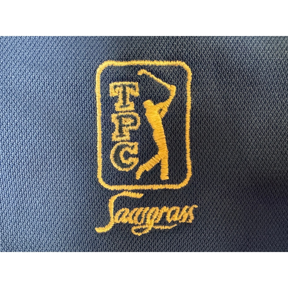 Nike Golf TPC Sawgrass Dri-FIT Polo Shirt Mens Large Blue Short Sleeve - Picture 6 of 8